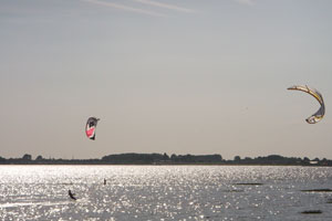 Op het Grevelingenmeer, de Krammer en aan het Noordzeestrand kan je goed (kite) surfen 