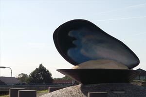 Mosselen worden ook in de wateren rond het eiland Goeree Overflakkee gekweekt, In Bruinisse staat een hele grote
