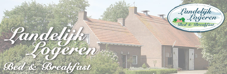 Logo Bed & Breakfast Landelijk Logeren met afbeelding van de boerderij